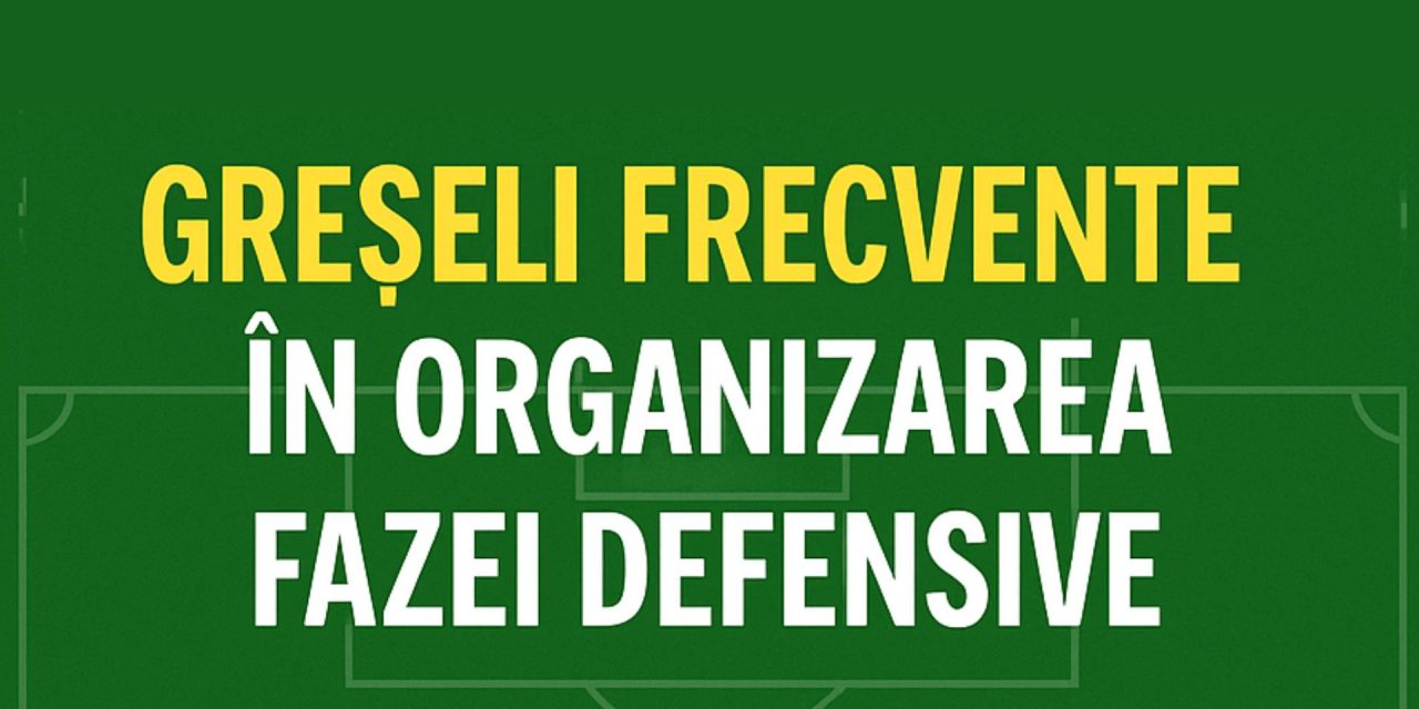 Greșeli frecvente în organizarea fazei defensive
