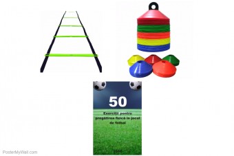 Scarite viteză 6 metri & Set 50 copete & 50 Ex. pt. pregătirea fizică în jocul de fotbal
