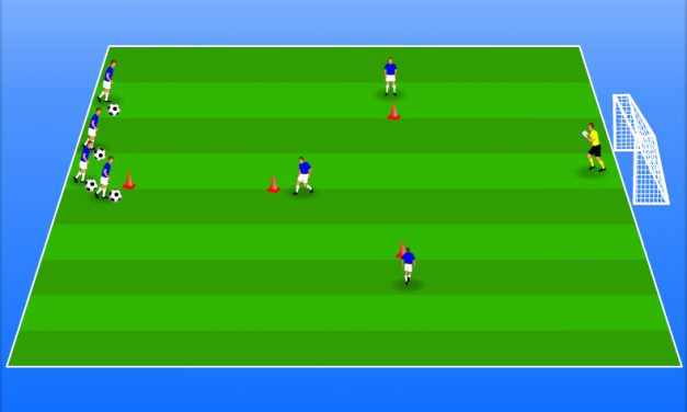 Finalizare cu sut la poarta – Exercitiu realizat in „Y”