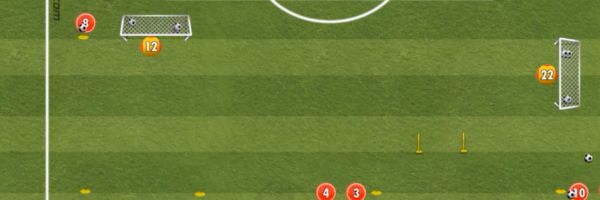 Atletico Madrid – Finalizare cu șut la poartă (3 mingi)